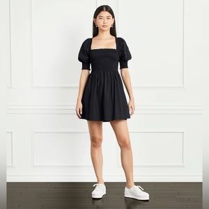 Hill House Athena Nap Dress in black Swiss dot